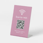 Pink Scan for WiFi Custom QR code Beruflich Sockelschild (Vorderseite)