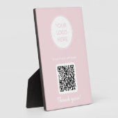Pink scannen Sie mich, um QR-Code Plaque zu bezahl Fotoplatte (Seite)