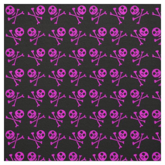 Pink-Schädel-Muster Stoff (Muster)