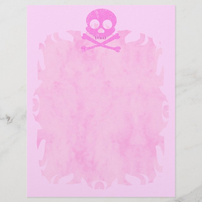 Pink-Schädelbrille, beschädigt (Vorderseite)