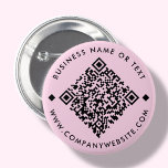 Pink | Schaltfläche für benutzerdefinierten QR-Cod Button<br><div class="desc">Anpassbares QR Code Button Button mit rosa Hintergrund. Um einen neuen QR-Code für das Design zu generieren,  fügen Sie Ihre Website URL oder Social Media-Handle in der " Personalize this Template"-Funktion ein.</div>