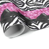 Pink-Scheinzebra-Girly Mädchens Geschenkpapier (Rolleneckpunkt)