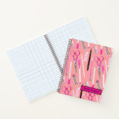 Pink-Schere Stift Radierer Marker personalisieren Notizblock (Innenseite)