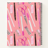 Pink-Schere Stift Radierer Marker personalisieren Notizblock (Rückseite)