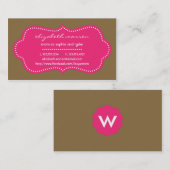 Pink schicke Moderna Mama-Telefonkarte Telefonnummerkarte (Vorne/Hinten)