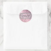 Pink schimmernder Damast-Aufkleber Runder Aufkleber (Tasche)