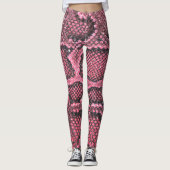 Pink-Schlange-Muster Leggings (Vorderseite)