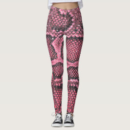 Pink-Schlange-Muster Leggings