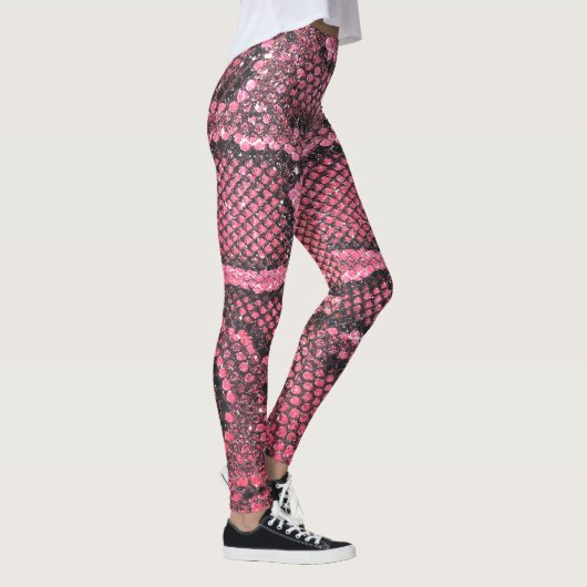Pink-Schlange-Muster Leggings (Rechts)