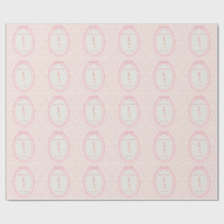 Pink Schleifchen Kokette Alberne Gans 1. Geburtsta Geschenkpapier