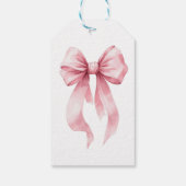 Pink Schleife Geburtstag  Geschenkanhänger (Rückseite)