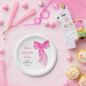 Pink Schleife - Hochzeits- und Polterabendparty  Pappteller (Party)