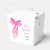 Pink Schleife - Hochzeitsdusche Geschenkschachtel (Rückseite)