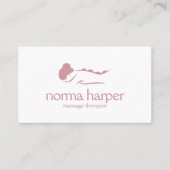 Pink Schlicht Stone Massage Therapie Wellness Day Visitenkarte (Vorderseite)