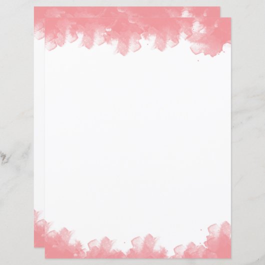 Pink schlichtes Papier für Wasserfarben (Vorne/Hinten)