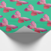 Pink-Schmetterling-Freiheit whimsissig Geschenkpapier (Ecke)