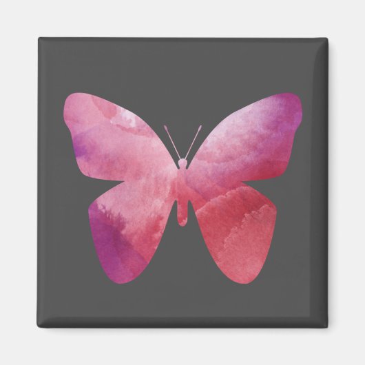 Pink-Schmetterling-Freiheit whimsissig Magnet (Vorne)