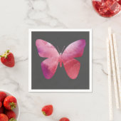 Pink-Schmetterling-Freiheit whimsissig Serviette (Beispiel)