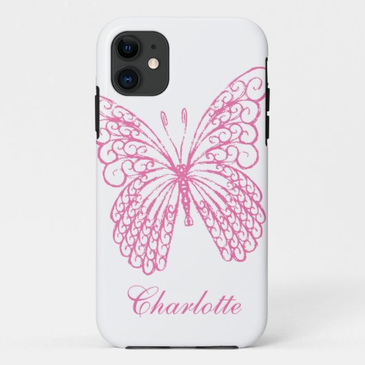 Pink-Schmetterling iPhone 5Case-MateBarelyThere Case-Mate iPhone Hülle (Rückseite)