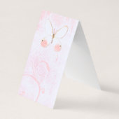 Pink-Schmetterling-Ohrring-Grafikkarten Visitenkarten (Rückseite)