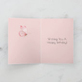 Pink-Schmetterlings-Geburtstag Karte (Innenseite)