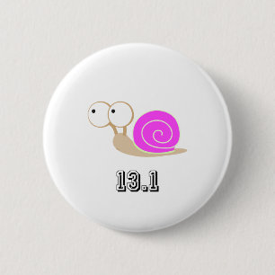 Pink Schnecke 13.1 (Halbmarathon) Button