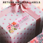 Pink Schöne blühende Blume Rücksendeadresse