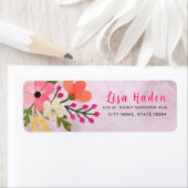 Pink Schöne blühende Blume Rücksendeadresse (Insitu)