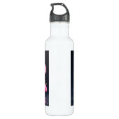 Pink Schöne Blume Beste Mama je Bouquet Edelstahlflasche (Rückseite)