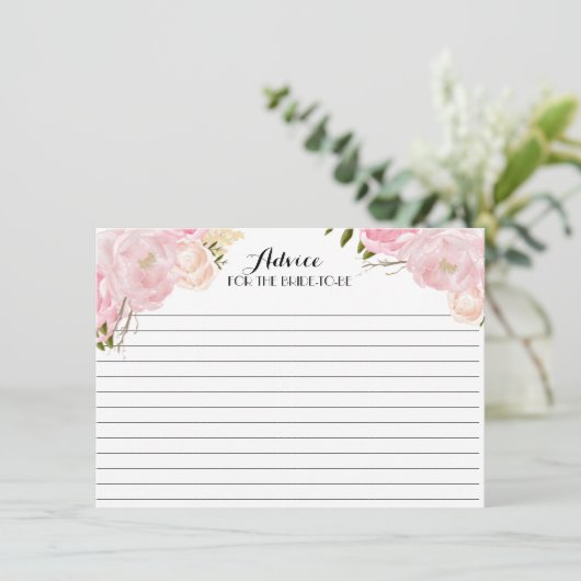 Pink Schöne Blumenberater Karten (Stehend Vorderseite)