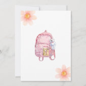 Pink School tools Birthday Einladung (Rückseite)