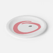 Pink schwangere Bauchdusche niedliche Papiertüte Pappteller (Schrägansicht)