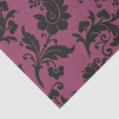 Pink-schwarz-gotische Blume Muster Halloween Seidenpapier (Detail)