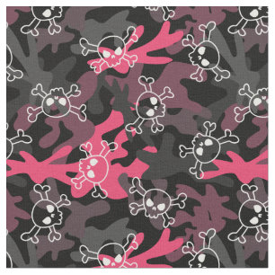 Pink Schwarz Graue Camouflage Muster Skulpturen Stoff