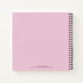 Pink Schwarz Personalisiert Sketchbook Ihr Name Notizblock (Rückseite)