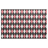 Pink Schwarz-Raute-Muster Stoff (Fat Quarter (45,7 x 55,9 cm))