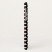 Pink, Schwarz und Gold Foil Polka Dot Monogramm Case-Mate iPhone Hülle (Hinten/Links)