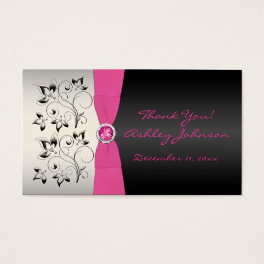 Pink, Schwarz und Silver Fvor Tag (Vorderseite)