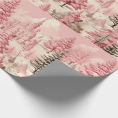 Pink & schwarz Weihnachtsbaumgeschenkpapier Geschenkpapier (Ecke)