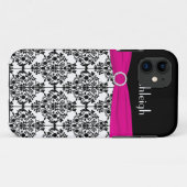 Pink, schwarz, weiß Damask iPhone 5 Fall Case-Mate iPhone Hülle (Rückseite (Horizontal))