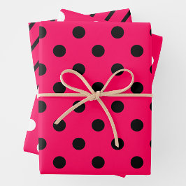 Pink, Schwarz & Weiß  Geschenkpapier Set