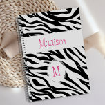 Pink Schwarz-weiß Zebra Animal Trendy Monogram Planer<br><div class="desc">Ein lustiges rosa Schwarz-weißes Zebra Animal dekoriert dieses Plannercover und kann mit Ihrem Initial und Namen personalisiert sein. Matching back. Sehen Sie sich unsere komplette Produktpalette in unserem Zazzle-Shop an.</div>