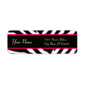 PINK SCHWARZ-WEISS ZEBRA FUR MONOGRAMM (Vorne)