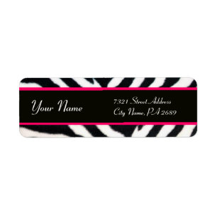 PINK SCHWARZ-WEISS ZEBRA FUR MONOGRAMM