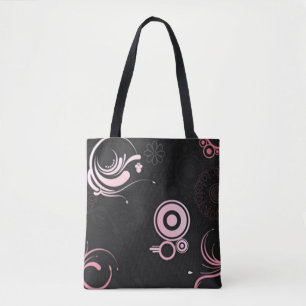 Pink-schwarz-weiße Schuhe Tasche