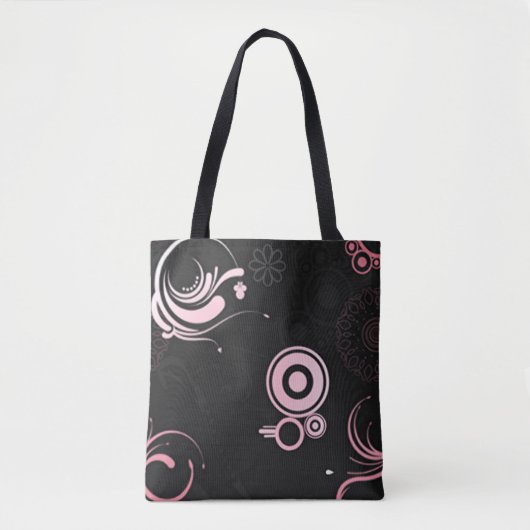 Pink-schwarz-weiße Schuhe Tasche (Vorderseite)