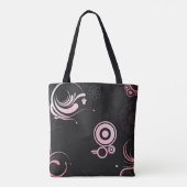 Pink-schwarz-weiße Schuhe Tasche (Rückseite)
