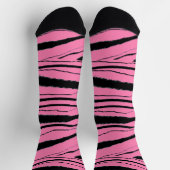 Pink + Schwarze Crew Premium Socken (Oben)