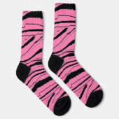Pink + Schwarze Crew Premium Socken (Rechts)