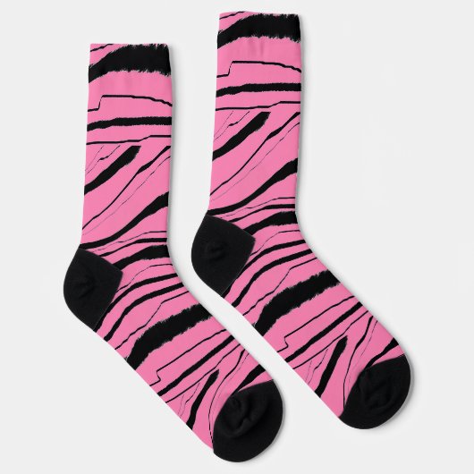 Pink + Schwarze Crew Premium Socken (Rechts)